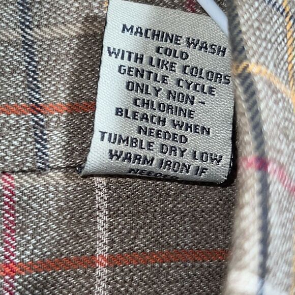 LATITUDE BY NORTHERN ILES Brown Plaid Cotton Burton Up Shirt-L - Picture 8 of 8